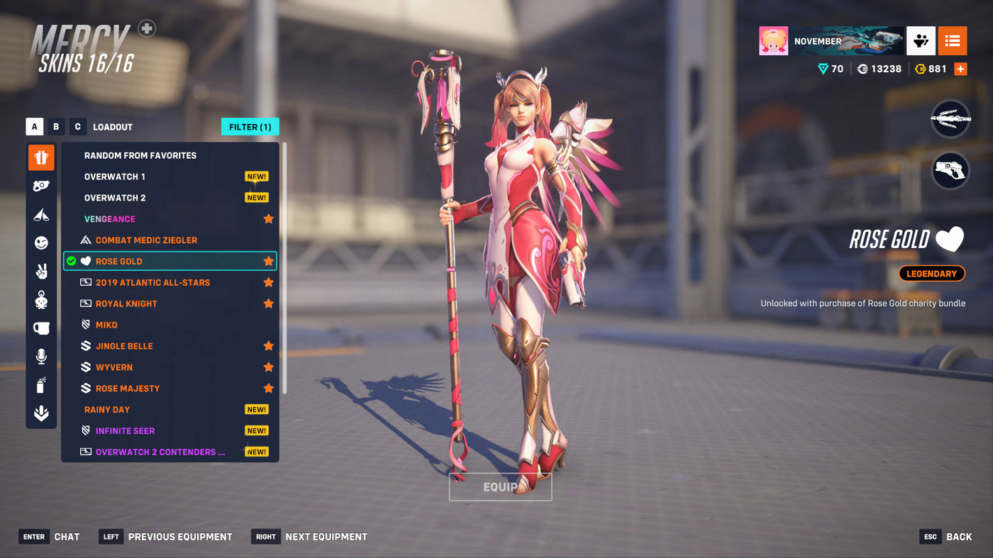 SOLD - |Overwatch2 LV1071|Rose Gold Mercy|Atlantic Mercy|Zen-nakji ...