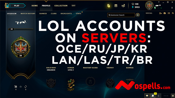 Selling - League of Legends accounts on servers: Oce Ru Jp Kr Lan Las