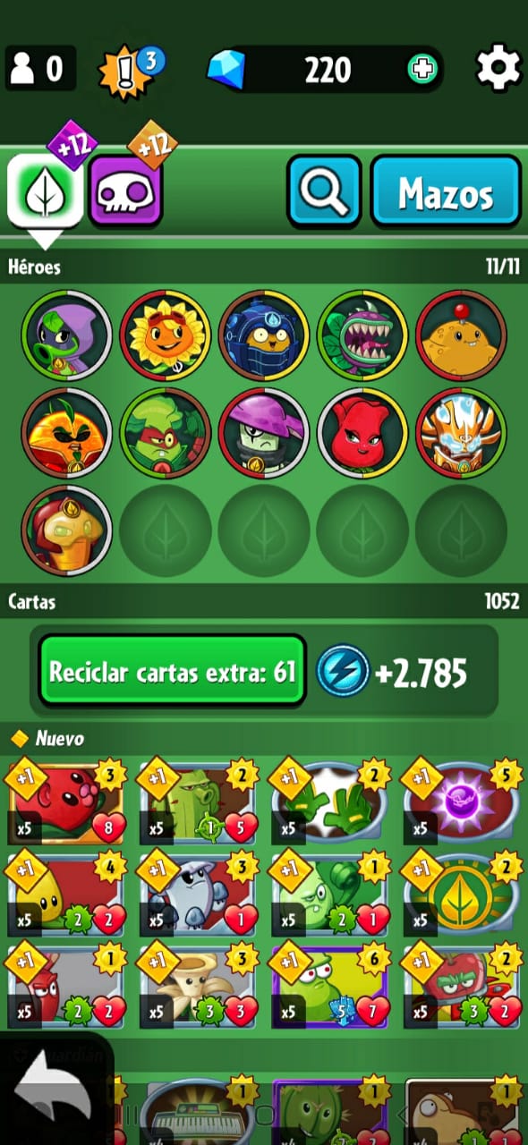 SOLD PvZ Heroes account x4 all cards, all heroes 25 USD ONLY