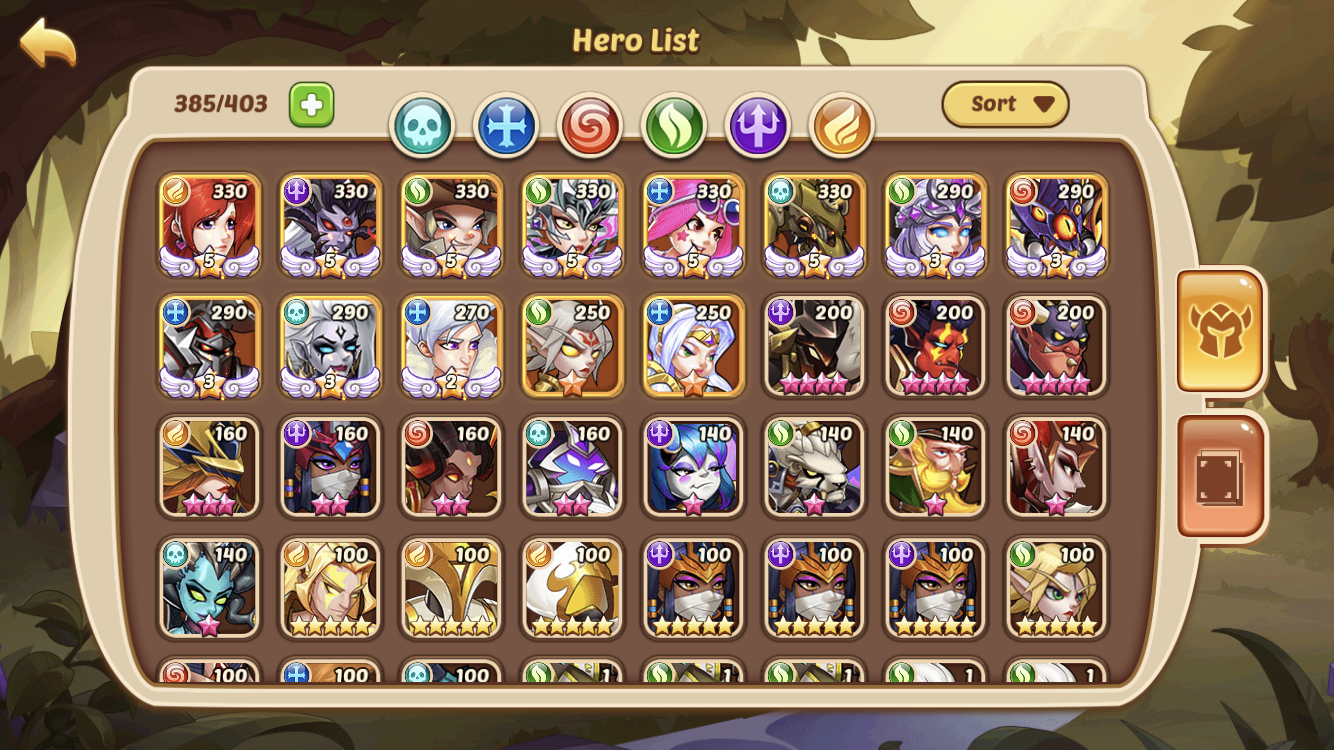 Idle heroes account for sale, lvl 290, vip 10 EpicNPC Marketplace