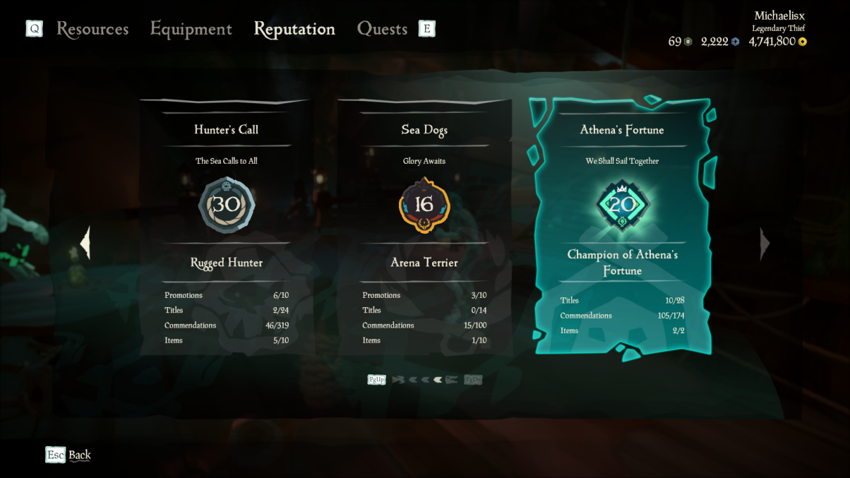 Selling Selling Sea Of Thieves Athena Fortune lvl.20 EpicNPC