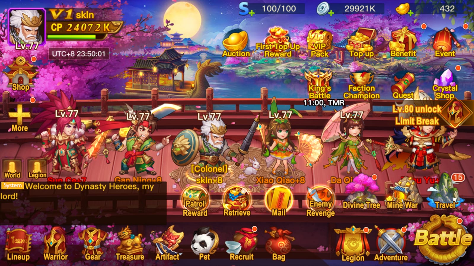 Sold Dynasty Heroes Server 1 Vip 1 Sun Ce 7 Zhou Yu 6 Epicnpc Marketplace