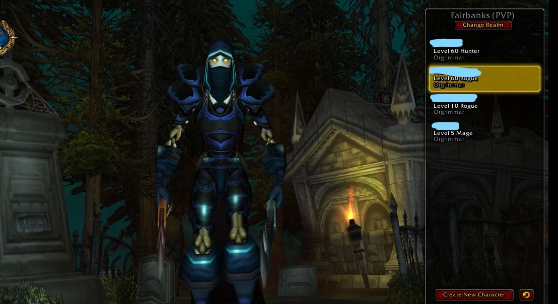 SOLD Undead F Rogue US (PvP) Full Darkmantle set 8/8, Dalrends twin