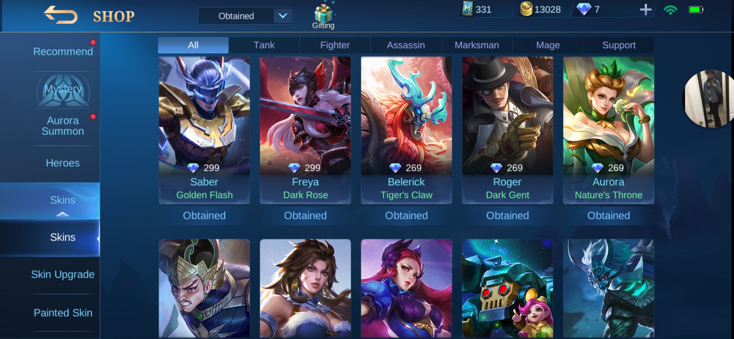 Selling - Mobile legends account 41 hero 37 skin(3 ...
