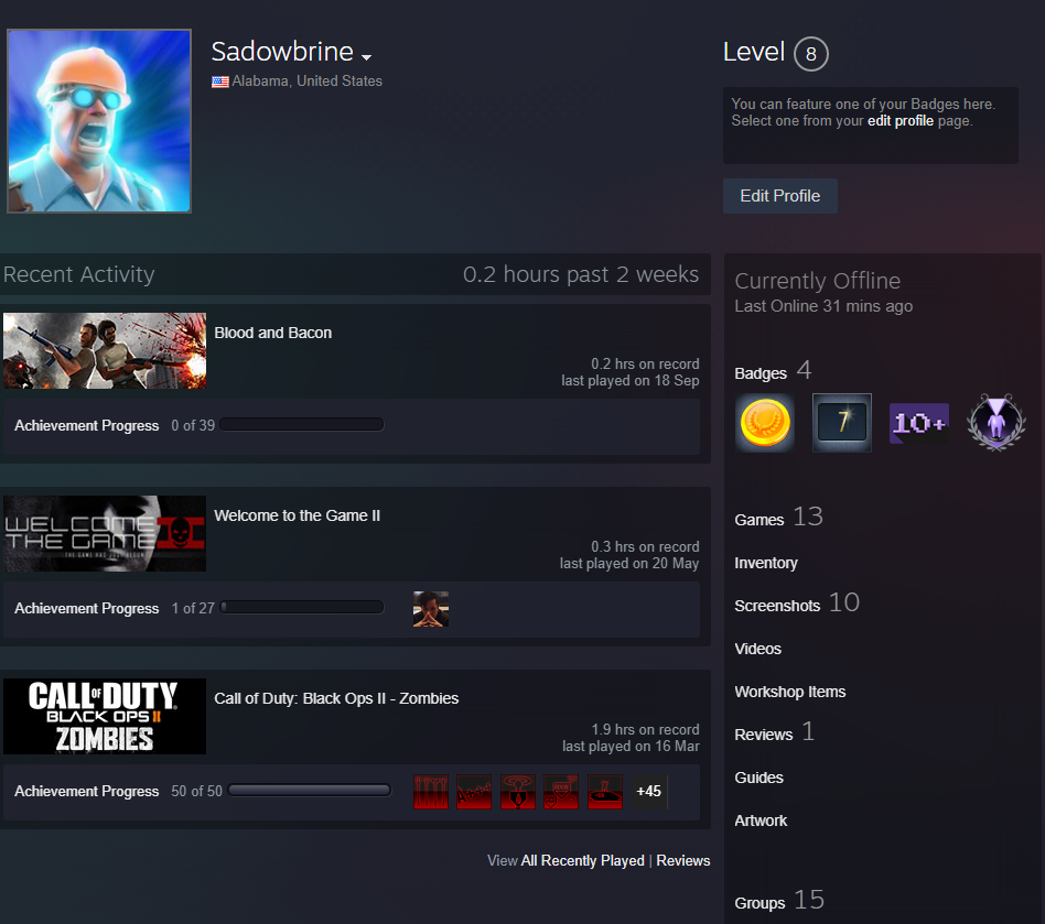 selling GOOD steam account with TF2 rare item (black rose) + extra