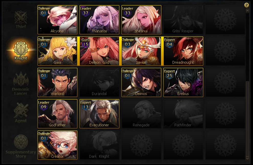 SOLD - DFO Cain account 6 sirocco raid characters, 11-13 ...