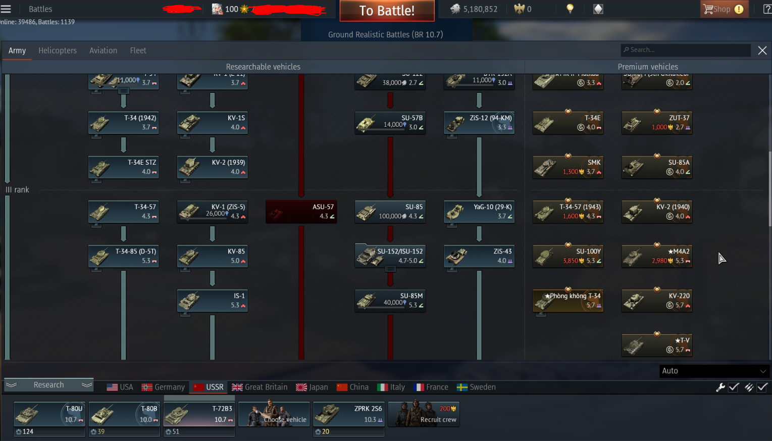 Selling 4SALE personal war thunder acc., level 100 GER/USSR ground