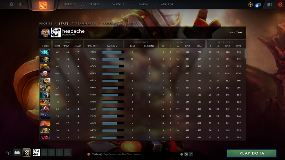 Selling Selling Dota 2 account 7800 mmr with 1st email EpicNPC