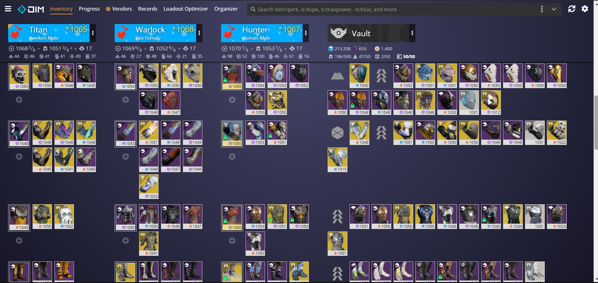 SOLD D2 PC account (Raid exotics, PVP godrolls, pinnacles) 350