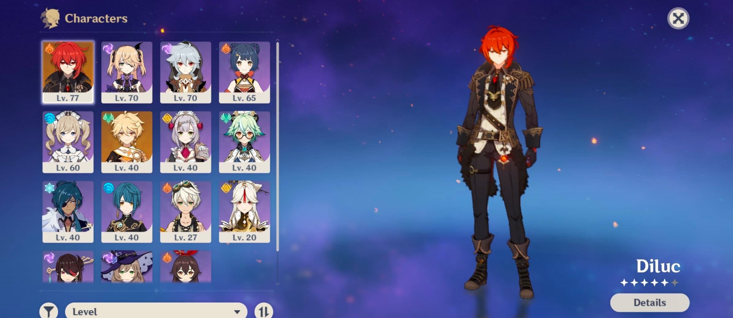 25$ CHEAP End Game Account ! AR40 Welkin (27) + diluc ...