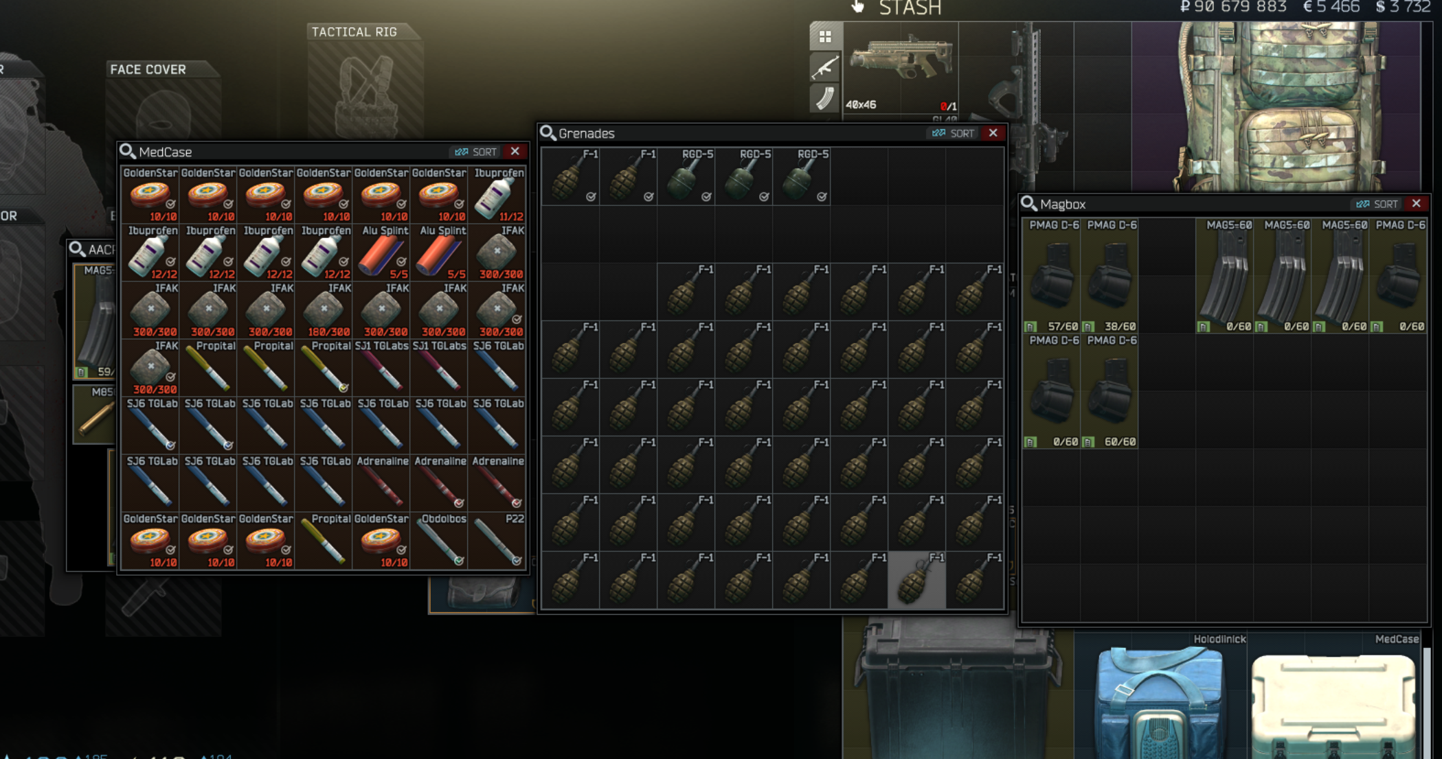 SOLD EOD GLOBAL Tarkov Account 120 million stash 90 million