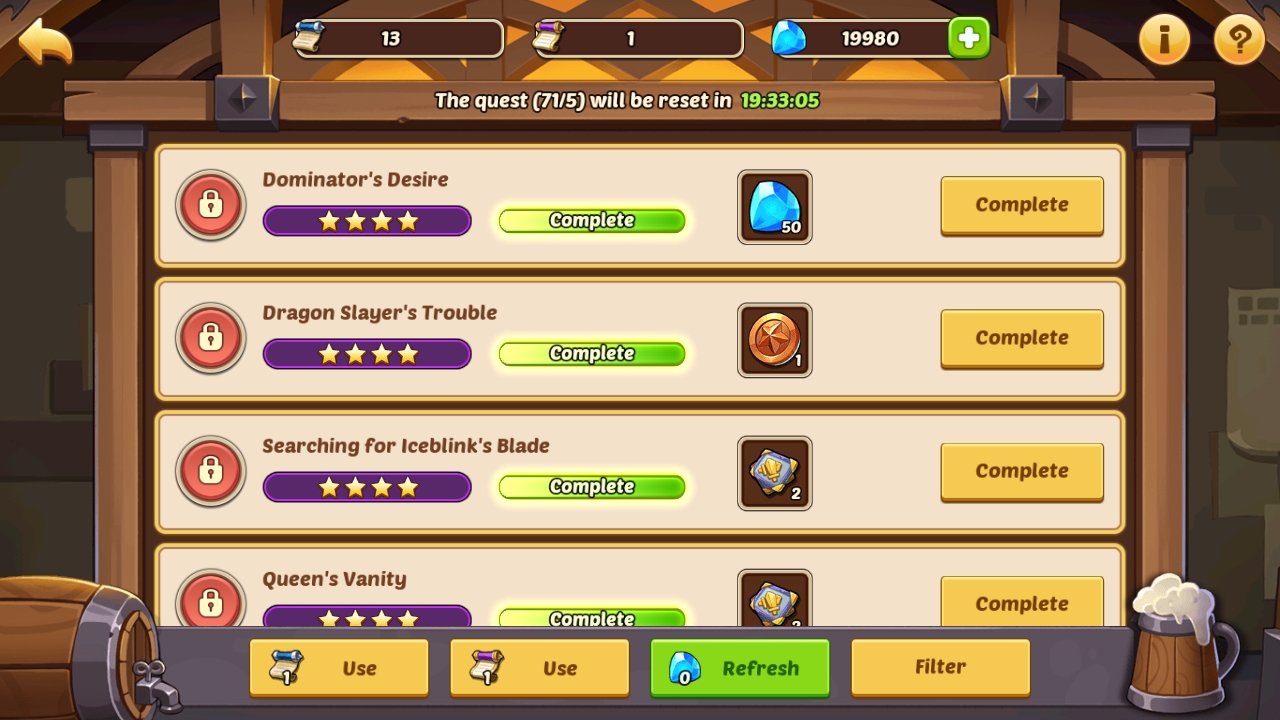 Idle heroes коды март 2024. Задания убежища Idle Heroes.