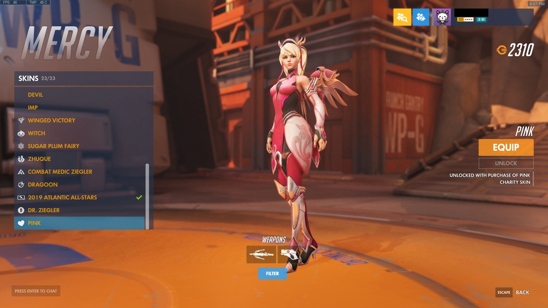 SOLD Pink mercy, Atlantic mercy , Many skins, high level, name change 200 EpicNPC Marketplace
