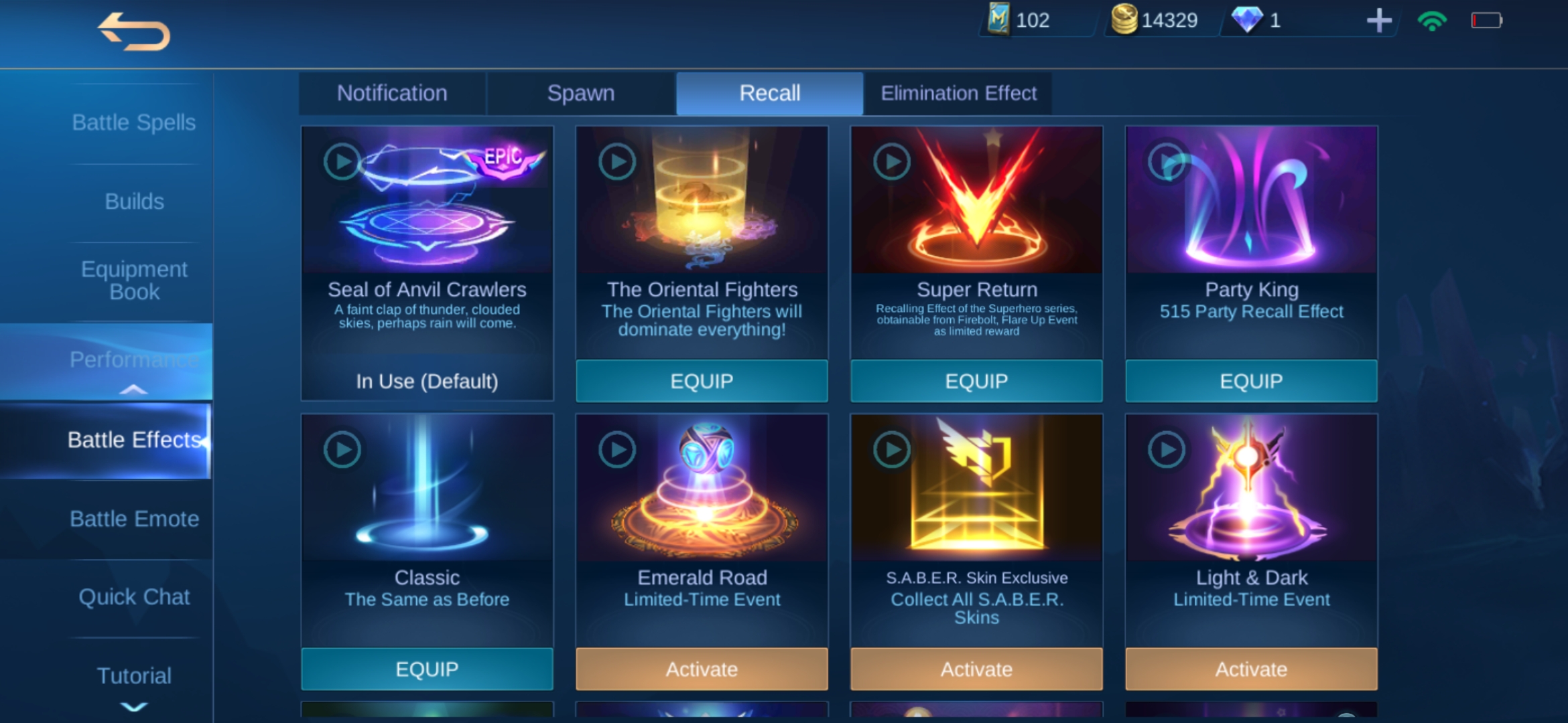 Selling - Recall epic skin 93 hero 87 emblem max VI skin epic 3 only