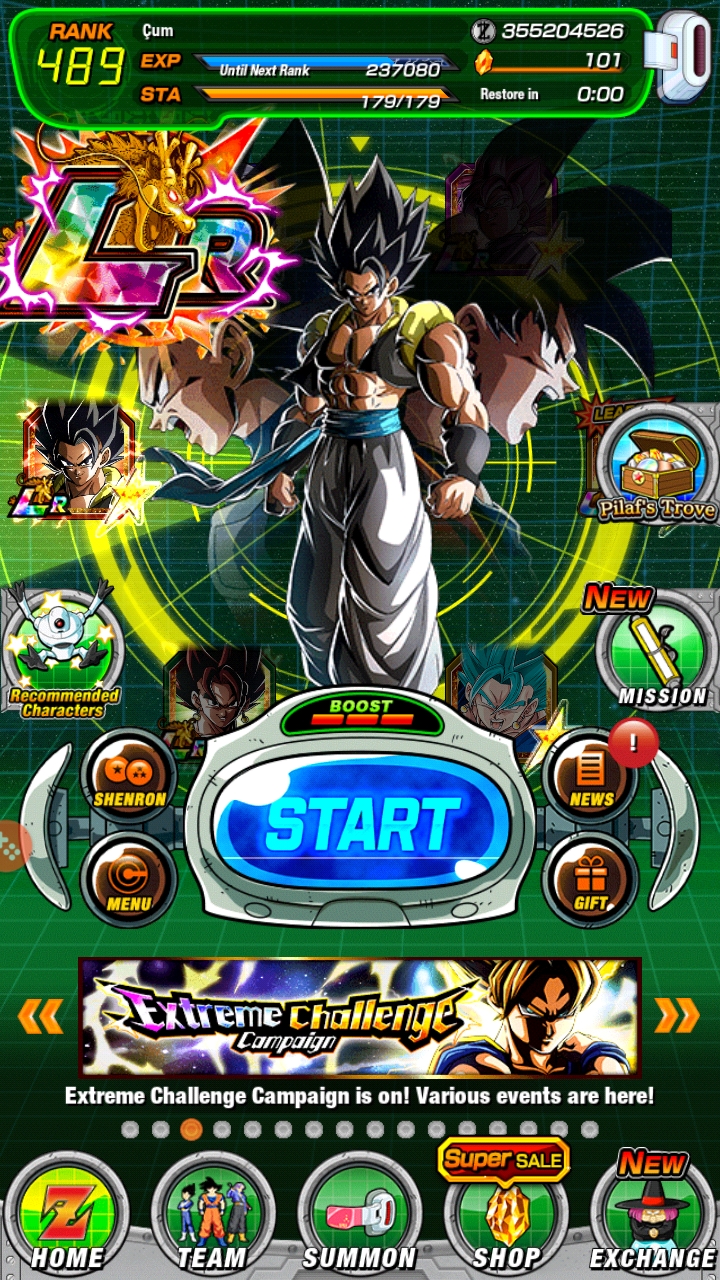 Level 489 Dragon Ball Z Dokkan Battle Account with 34 LRs & 24 Rainbow