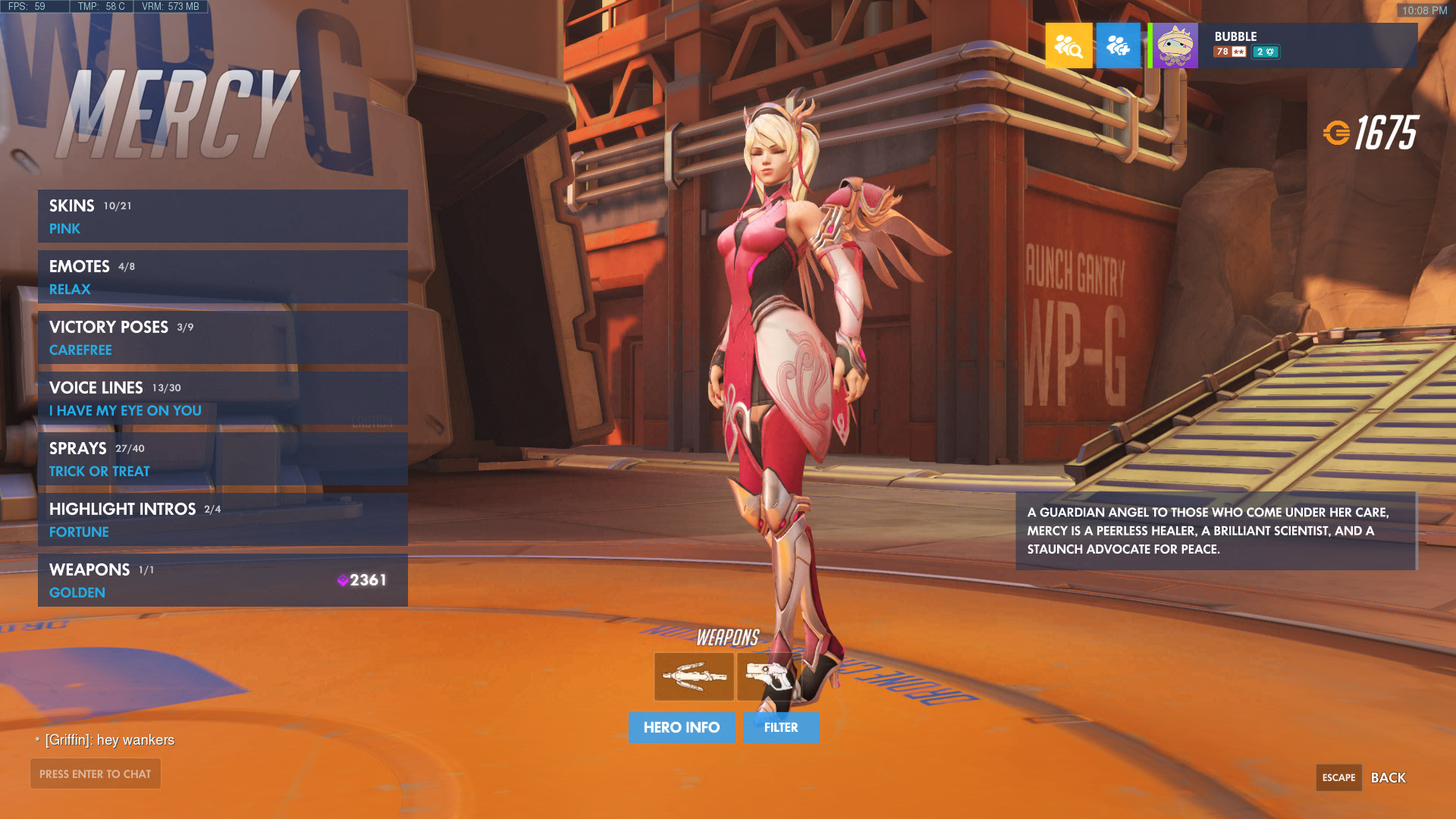 SOLD Selling PINK mercy account low lvl EpicNPC