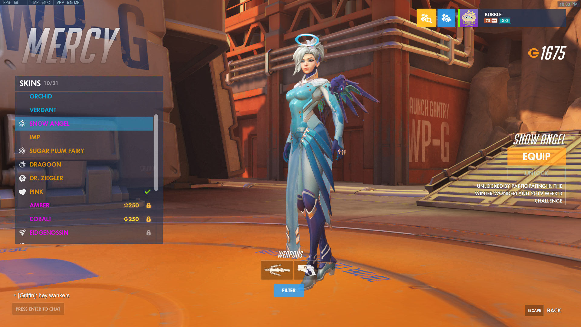 SOLD Selling PINK mercy account low lvl EpicNPC