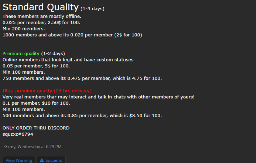 Selling Discord members boosting (up to 16000) get your server