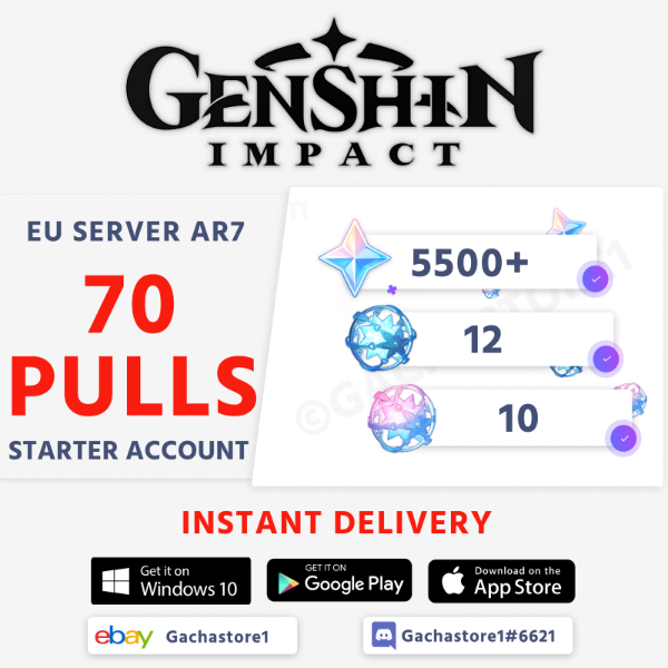 Selling Eu Ar7 Genshin Impact Unrolled 5500 Primogems 21 Fates 70 Pulls 7 Epicnpc Marketplace