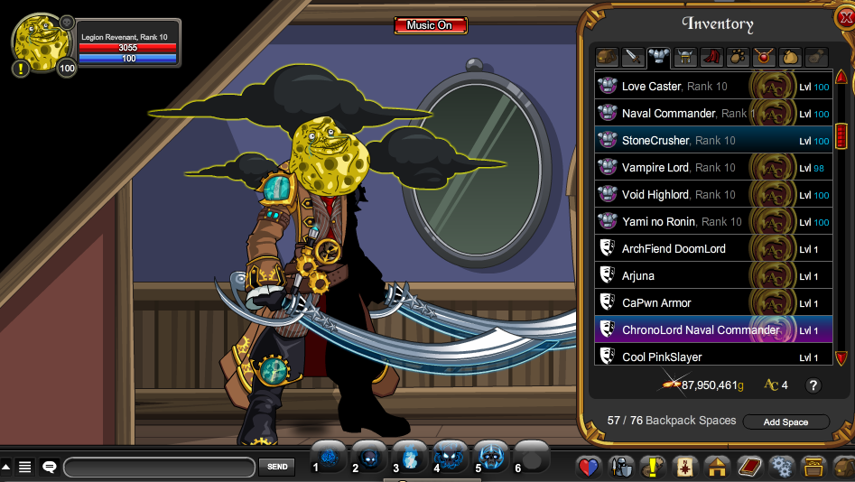 SOLD AQW With hardfarm , Chronolord Naval , Love Caster , & rares