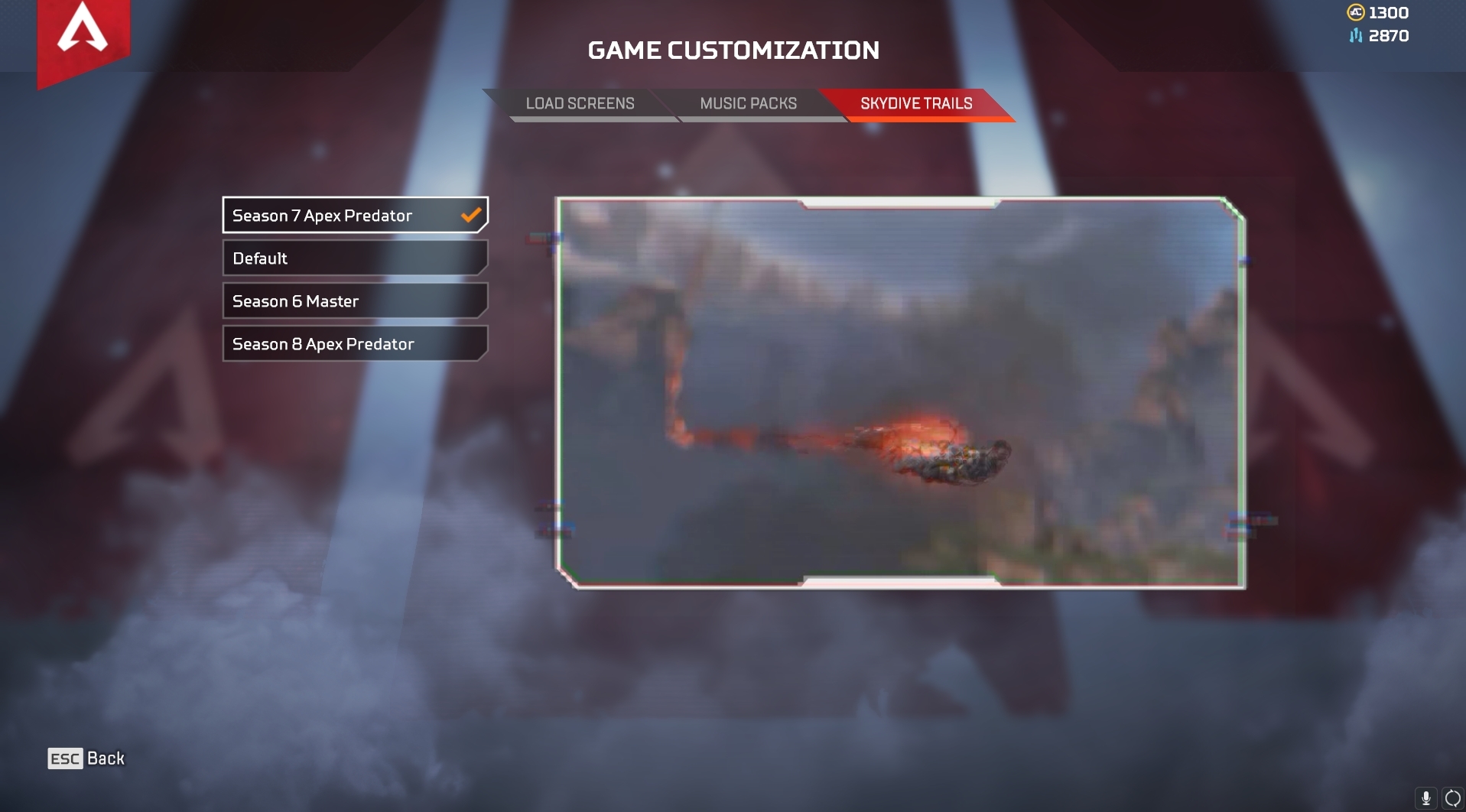 Apex Legends Predator Dive Trail