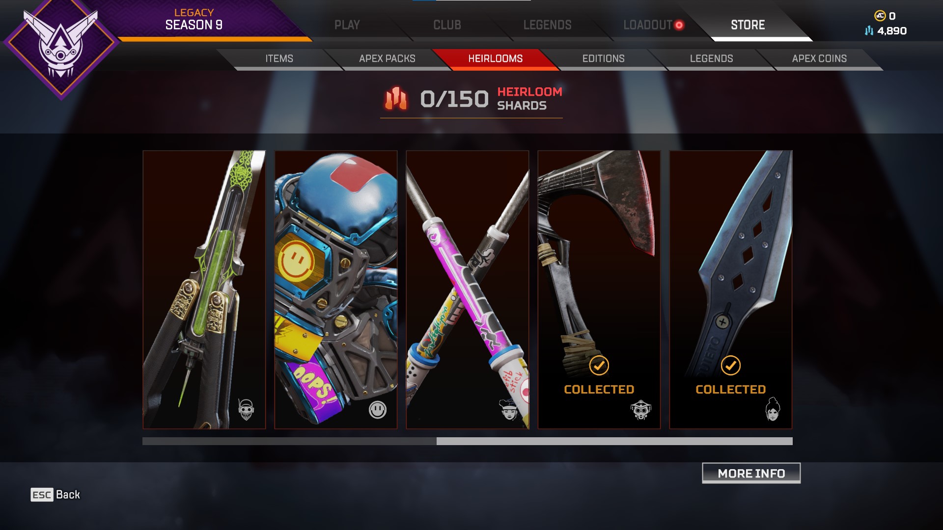 Selling season 1 account20 kill 4k on wraith+octane2 heirlooms