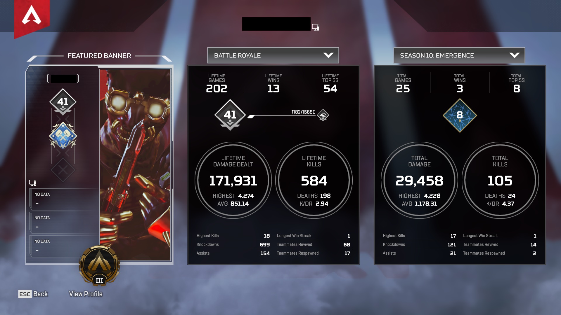 SOLD S> Level 38 Account with Octane Heirloom 100 (Update) EpicNPC