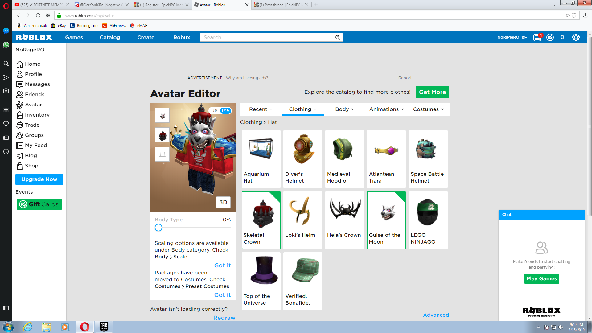 Selling Roblox Account With Event Items Epicnpc Marketplace - roblox how to get offsale items for free