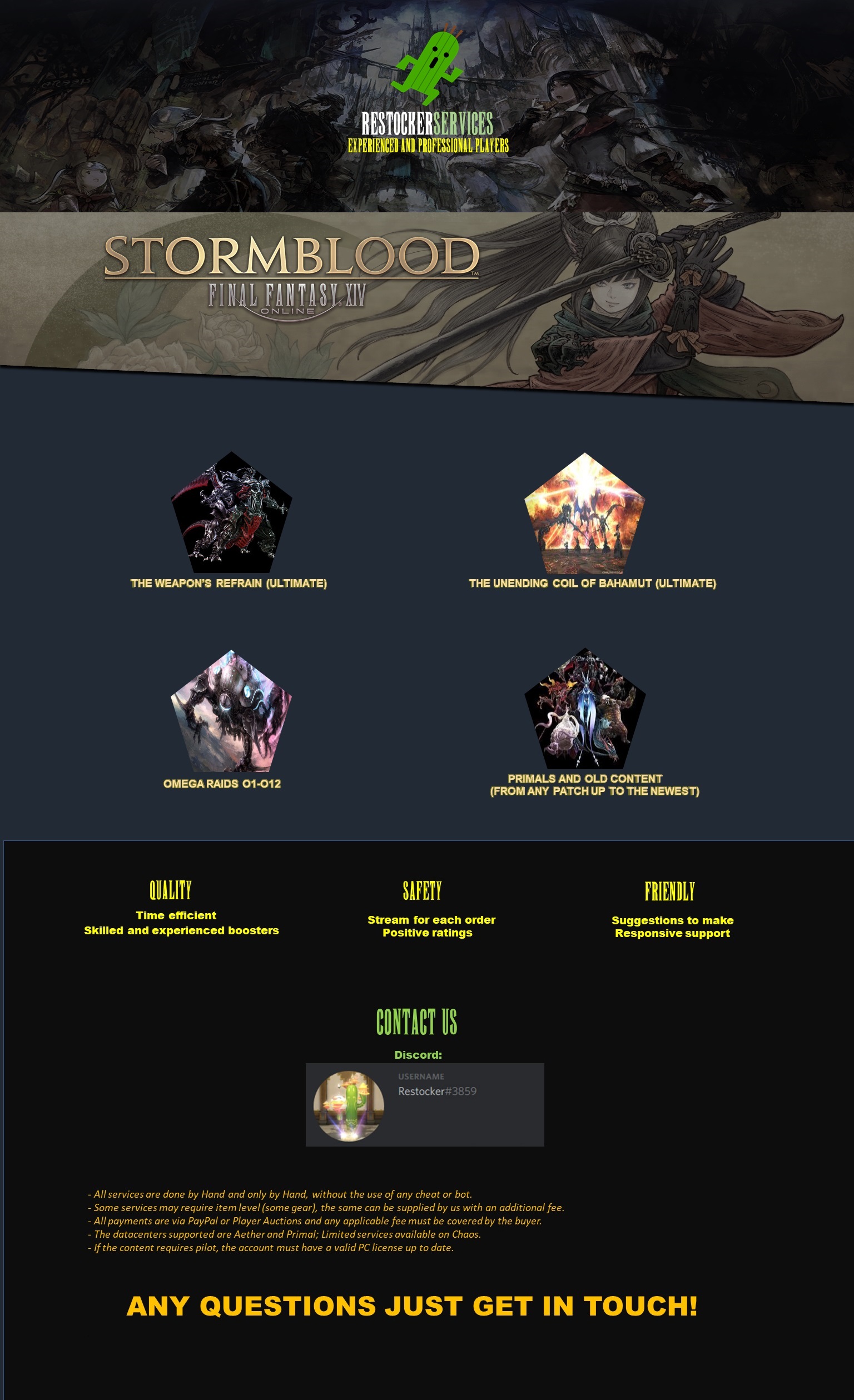 ffxiv shadowbringers logo on Restocker Content Now Offering All Shadowbringers And Past Content Epicnpc Marketplace