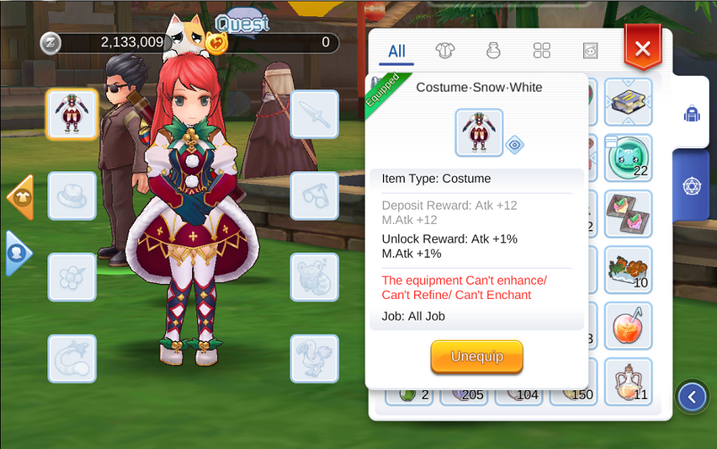 Sold Ro Mobile Sea Priest With Snow White Costume Champagne Epicnpc Marketplace