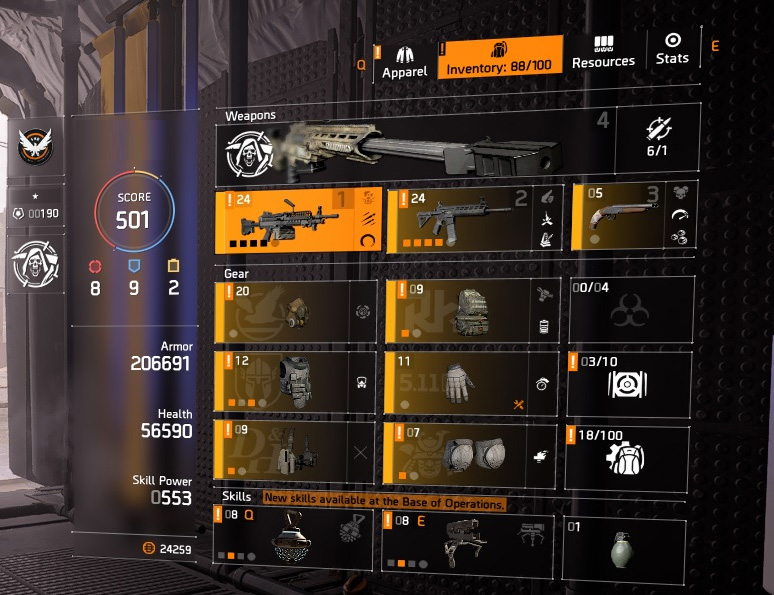 SOLD High End Division 2 Account, Level 30 with 501 Gear Score (World