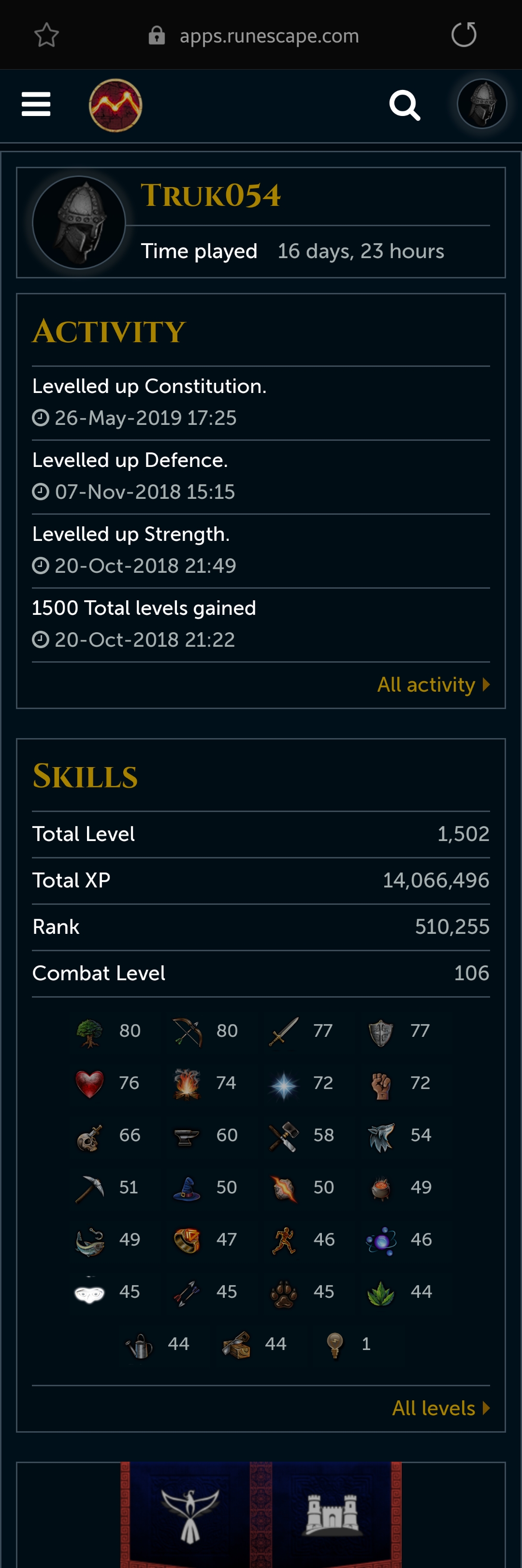 Selling RS3 Account Combat Level 106 Total Level 1502 EpicNPC