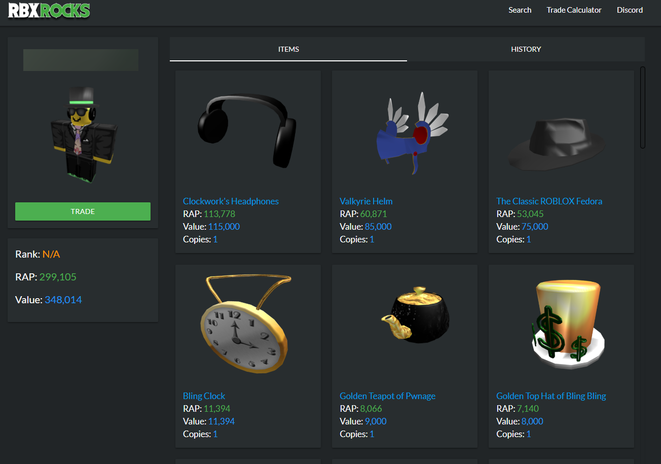 roblox old items