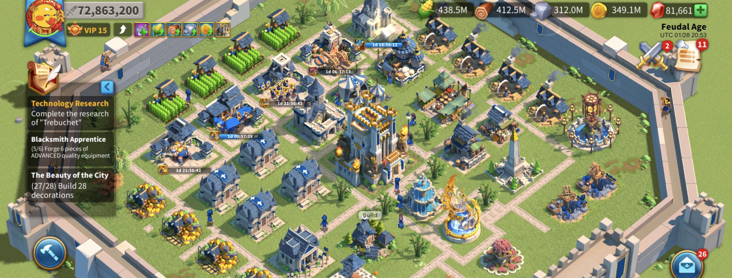 Selling Selling Rise of Kingdoms 72M T5 VIP15 EpicNPC Marketplace