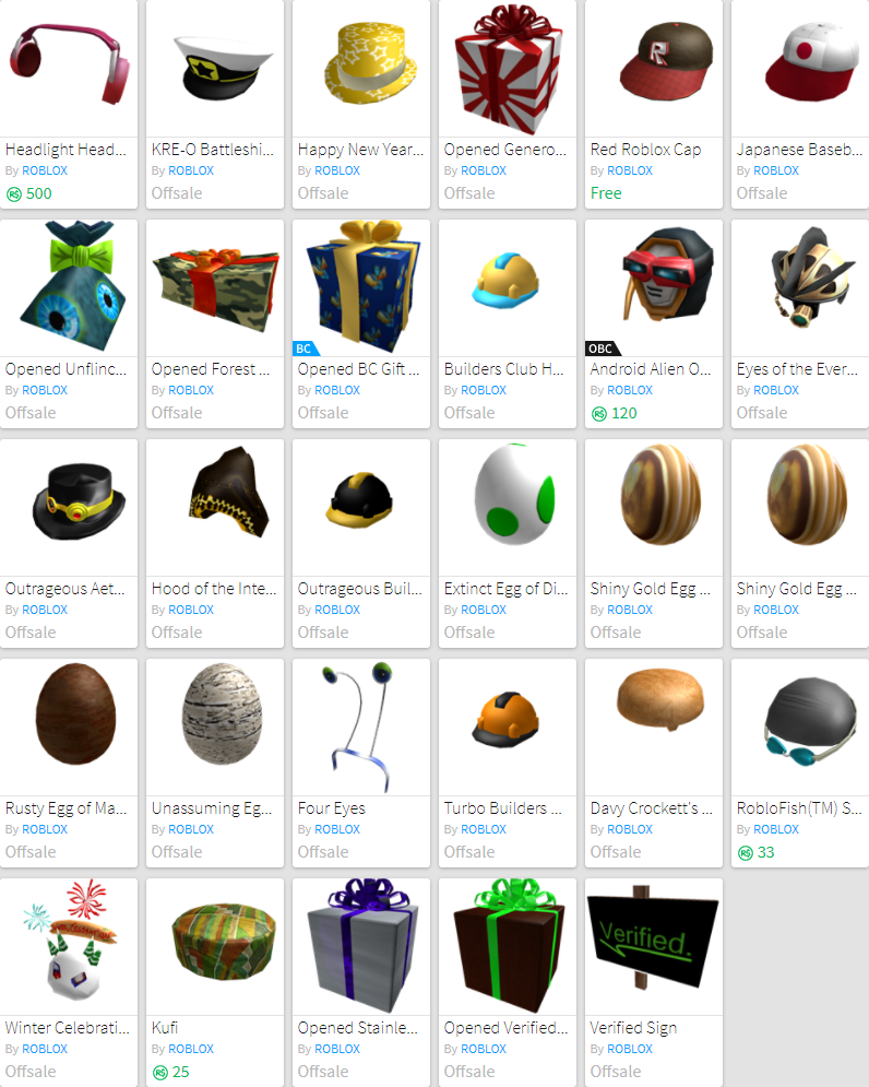 How To Get Offsale Roblox Items - how to get offsale items on roblox for free